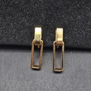 Sarah Coventry Gold Tone Dangle Clip On Earrings Vintage Costume Jewelry